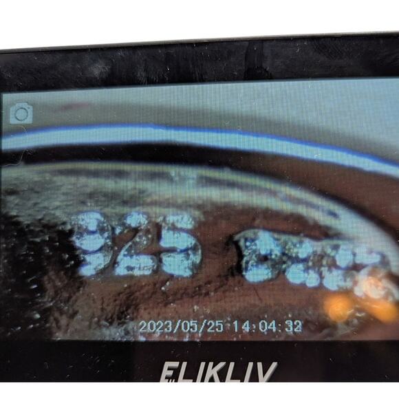 EA Sterling Silver (.925) Princess Cut CZ Channel Band Ring – 4.99g - Picture 4 of 6